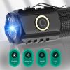 LED Flashlights |   Wholesale Rechargeable Flashlights 3LED 500 Lumens Super Bright IPX4 Waterproof 4 Level Powerful Led Flash Light For Camping flashlight + cable LED Flashlights Flashlight + cable