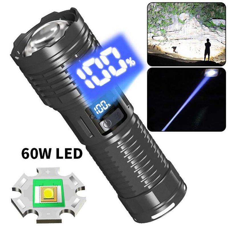 LED Flashlights |   Wholesale Rechargeable High Lumens Flashlight 30 LED Super Bright Powerful Flashlights 1188a White Laser Flashlight LED Flashlights 1188A white laser flashlight + handle + USB cable