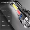 LED Flashlights |   Wholesale Strong Light Flashlight Rechargeable Led Side Light Multi-functional Portable Mini Lighting Torch For Outdoor Home black LED Flashlights Black