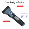 LED Flashlights |   Wholesale Strong Light Flashlight Usb Rechargeable Outdoor Waterproof Smart Power Display Telescopic Zoom Emergency Torch XPG [18650 battery + cable] LED Flashlights LED Flashlights