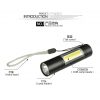 LED Flashlights |   Wholesale USB Charging Portable XPE+COB LED Flashlight Inspection Lamp Strong Light Torch with Build-in Battery for Home Outdoor Use black LED Flashlights Black