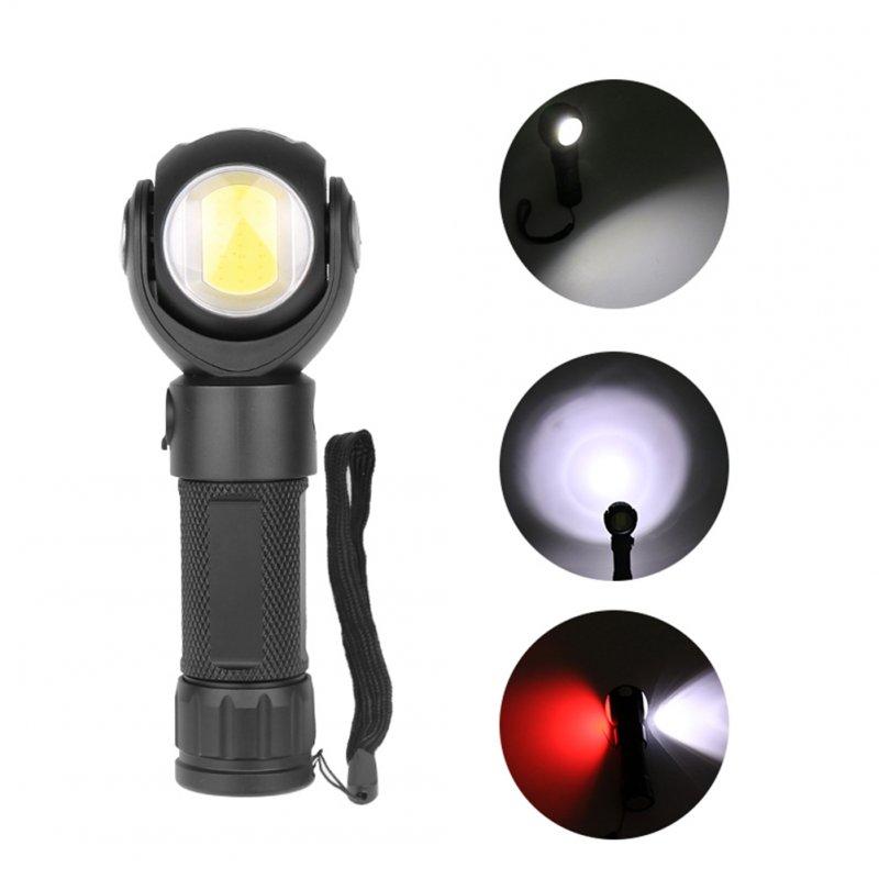 LED Flashlights |   Wholesale Waterproof 360 Degree Rotatable T6 LED Torch Flashlight with Magnet COB Work Light White light + red light LED Flashlights LED Flashlights