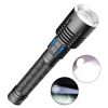 LED Flashlights |   Wholesale Xhp120 Flashlight Battery Level + Gear Display Type-c Rechargeable Zoom Input And Output Flashlight As shown LED Flashlights As shown