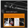 LED Flashlights |   Wholesale Xhp160 Led Flashlight 9000000lm High Power Zoom Type-c Usb Rechargeable Outdoor Waterproof Torch with 18650 battery LED Flashlights 18650 battery