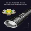 LED Flashlights |   Wholesale Xhp160 Mini Flashlight Type-c Usb Rechargeable High Brightness Outdoor Camping Flash Light Torch 9220-P160 (without battery) LED Flashlights 9220-P160 (without battery)