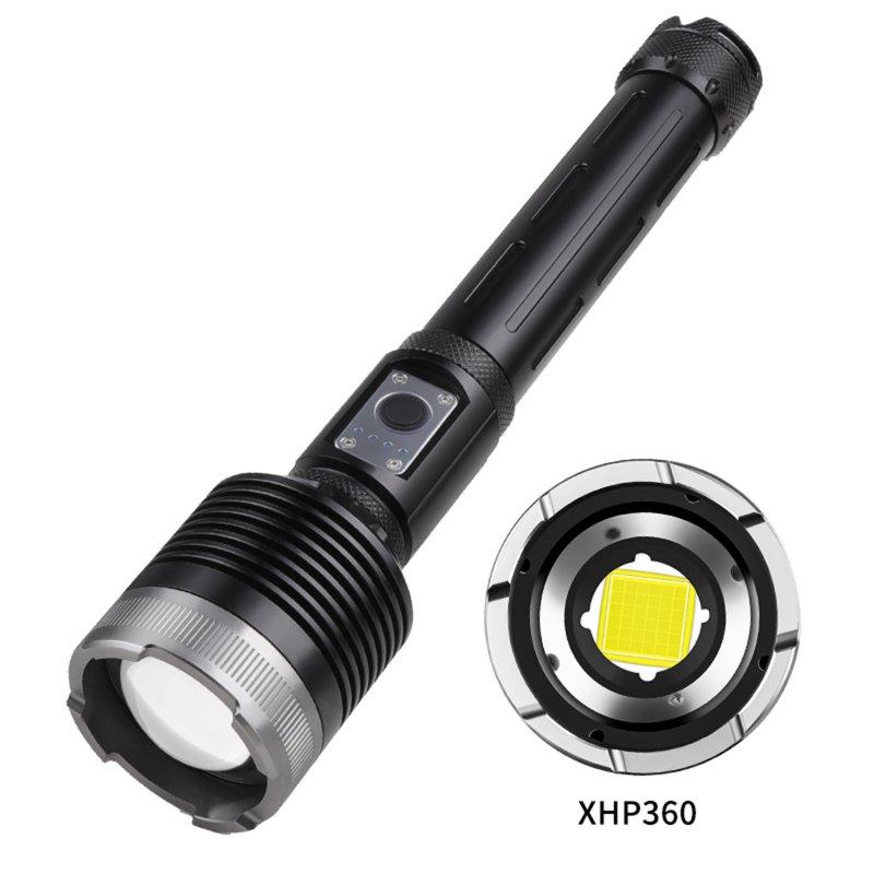 LED Flashlights |   Wholesale Xhp360 Mini Flashlight 3500-4000 Lumen Super Bright Long-range Strong Light Aluminum Alloy Torch 9116B long + USB cable LED Flashlights 9116B long + USB cable