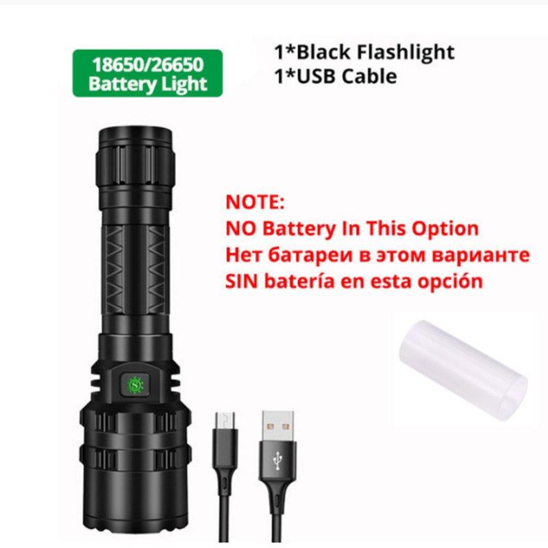 LED Flashlights |   Wholesale Xhp50 10w Outdoor Led Flashlight 5 Levels Powerful USB Rechargeable LED Flashlights As shown