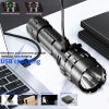 LED Flashlights |   Wholesale Xhp50 10w Outdoor Led Flashlight 5 Levels Powerful USB Rechargeable LED Flashlights As shown