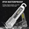 LED Flashlights |   Wholesale XHP50 30W Powerful Handheld Flashlights Telescopic Zoom Hand Lantern Outdoor Emergency Lighting Tool With Strong Magnets Transparent silver LED Flashlights LED Flashlights