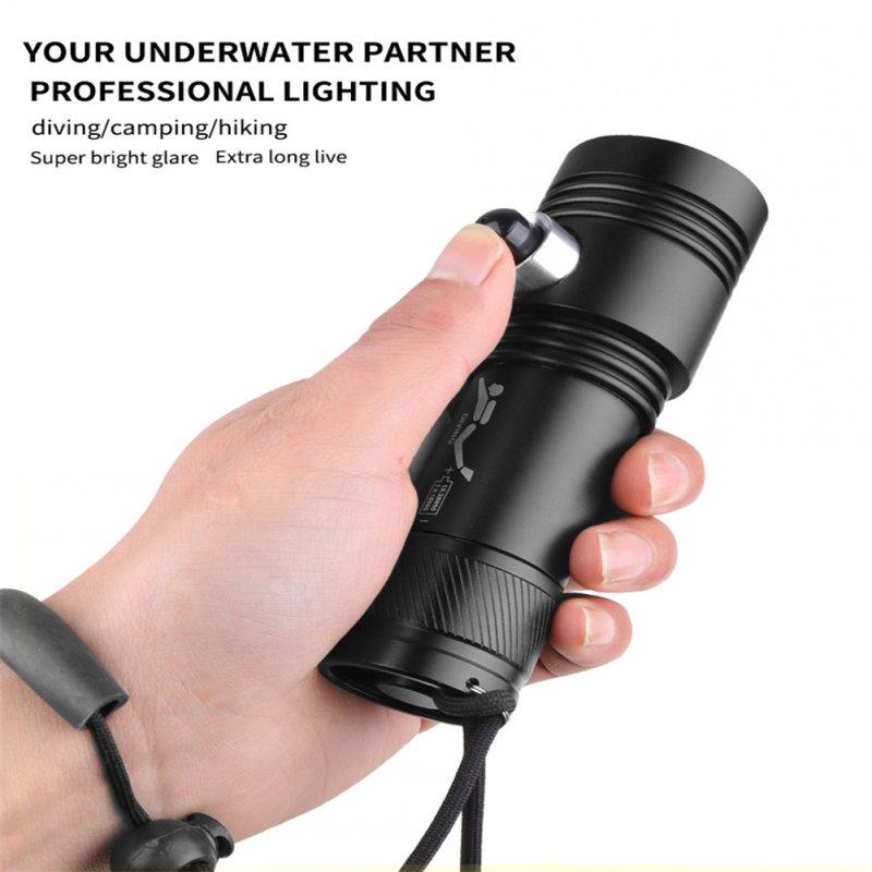 LED Flashlights |   Wholesale Xhp50 Diving Flashlight Yellow White Light Magnetic Control Switch High Power Strong Flashlight D208-2 x P50 (without battery) LED Flashlights D208-2 x P50 (without battery)