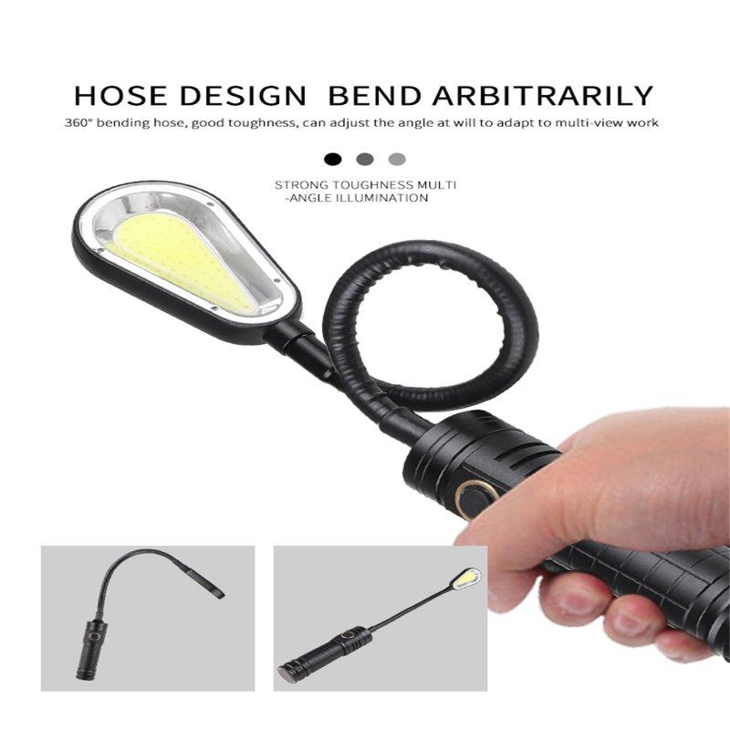 LED Flashlights |   Wholesale Xhp50 Mini Led Work Lights 200lm 2 Modes Zoomable Type-c Rechargeable Super Bright Flexable Bending Lamp as shown LED Flashlights As shown