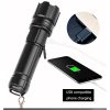 LED Flashlights |   Wholesale XHP70 LED 5 Modes Dimming High Brightness USB Charging Flashlight black_1476 LED Flashlights Black + 1476