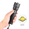 LED Flashlights |   Wholesale XHP70 LED 5 Modes Dimming High Brightness USB Charging Flashlight black_1476 LED Flashlights Black + 1476