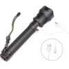 LED Flashlights |   Wholesale XHP70 Zoomable Focus LED Flashlight High Brightness Battery Display Torch with 2 Batteries black_2x18650 battery LED Flashlights Black + 2x18650 battery