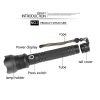 LED Flashlights |   Wholesale XHP70 Zoomable Focus LED Flashlight High Brightness Battery Display Torch with 2 Batteries black_2x18650 battery LED Flashlights Black + 2x18650 battery