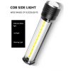 LED Flashlights |   Wholesale XHP70+COB Red Light Flashlight USB Rechargeable LCD Display Outdoor Torch black LED Flashlights Black