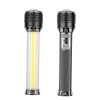 LED Flashlights |   Wholesale XHP70+COB Red Light Flashlight USB Rechargeable LCD Display Outdoor Torch black LED Flashlights Black