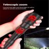 LED Flashlights |   Wholesale Xhp90 30W Led Flashlight Super-bright Telescopic Zoom Rechargeable LED Flashlights As shown