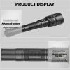 LED Flashlights |   Wholesale Xhp90 30W Led Flashlight Super-bright Telescopic Zoom Rechargeable LED Flashlights As shown