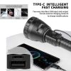 LED Flashlights |   Wholesale Xhp90 Outdoor Led Flashlight 1800 Lumens 5 Levels Type-c Usb Charging Fixed Focus Torch 9900a Long LED Flashlights 9900A long