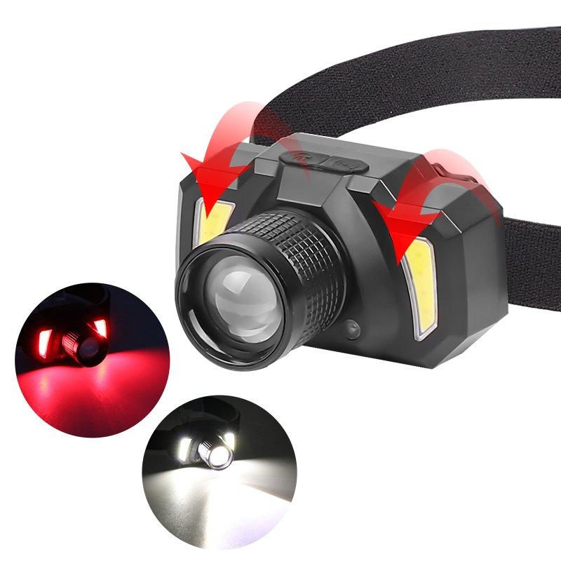 LED Flashlights |   Wholesale XPE+COB LED Headlamp Motion Sensor Head Lamp Built-in Battery Light Torch Model 2047 LED Flashlights LED Flashlights