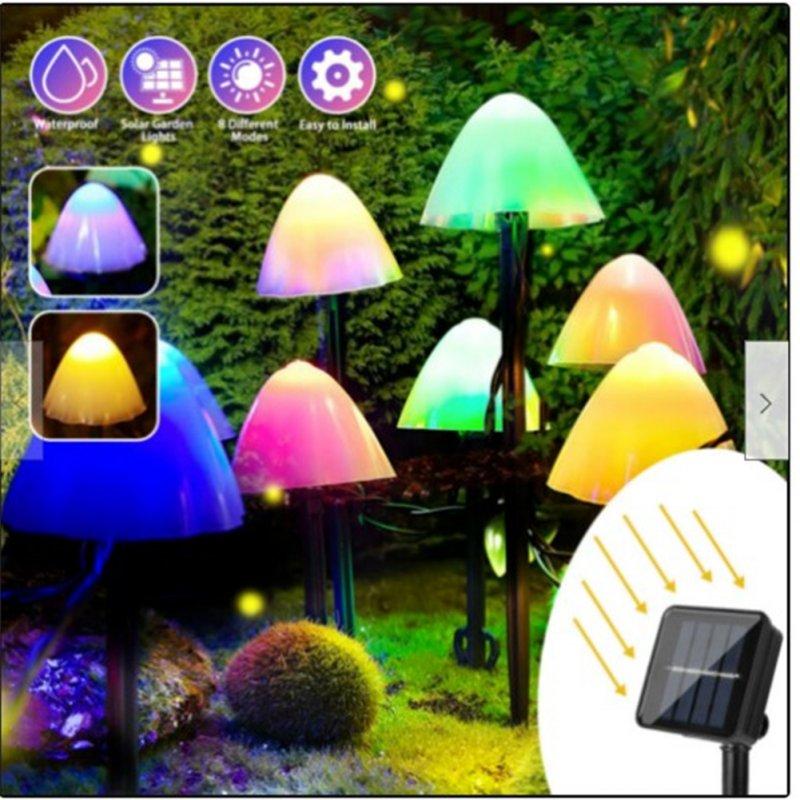 LED Grow Lights |   Wholesale 10 Lights 3m Mini Lights Solar  Mushroom Garlands, Solar Lighting String Light Garden Decorative, Waterproof Ip65 Fairy Lights For Patio Pathway Colorful LED Grow Lights Colorful