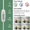 LED Grow Lights |   Wholesale 10W 120LEDs Plant Growth Lamp IP54 Waterproof Auto On/Off Adjustable Brightness Height LED Full Spectrum Plant Light Telescopic pole light US Plug LED Grow Lights LED Grow Lights