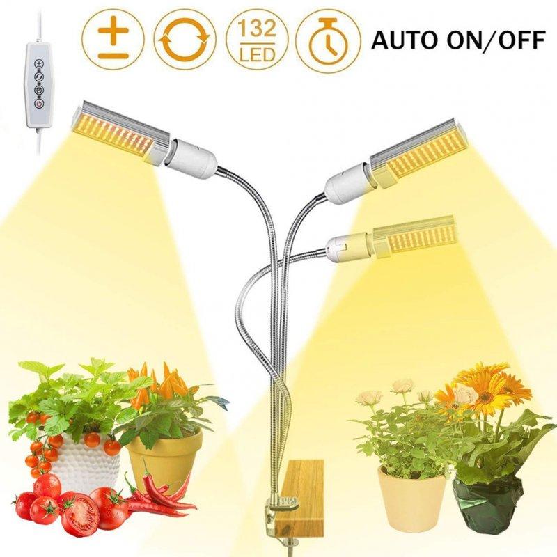 LED Grow Lights |   Wholesale 68W DC5V 3Lights LED Plant Grow Light with Smart Dimming Switch Double Head Clip for Office USB Interface 3 lights LED Grow Lights 3 lights + USB interface