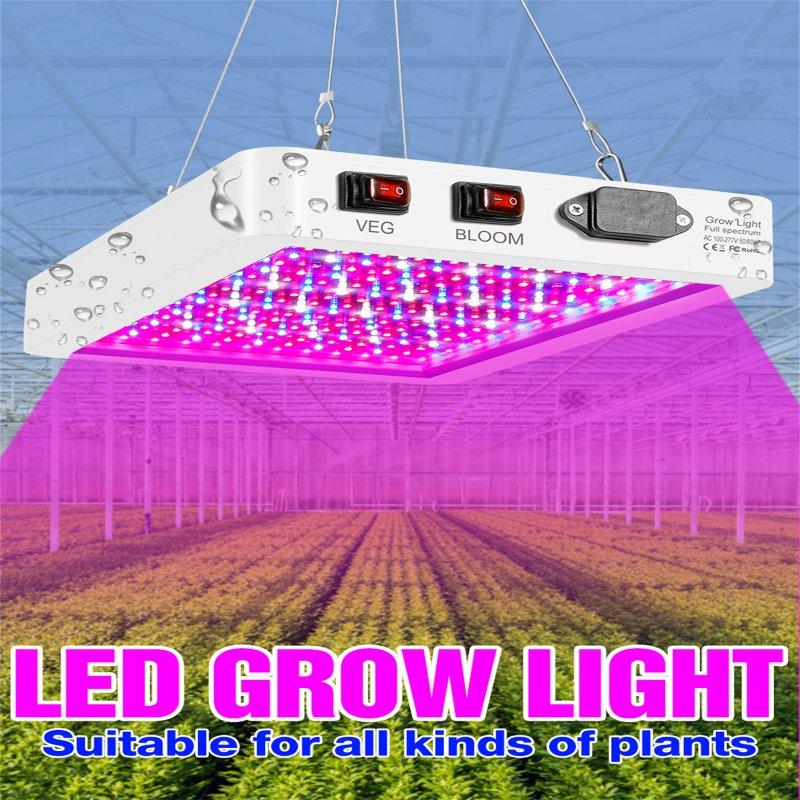 LED Grow Lights |   Wholesale Led Grow Light Indoor Ip65 Waterproof Dustproof Plant Lamp Full Spectrum Greenhouse Flower Seed Tent Bulb EU Plug LED Grow Lights EU plug