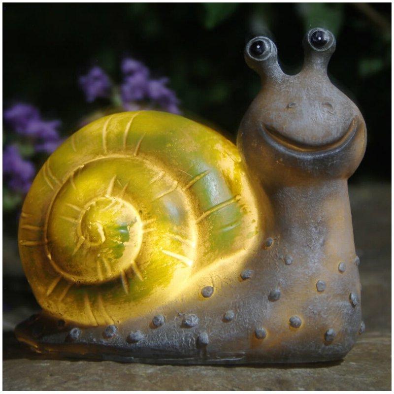 LED Grow Lights |   Wholesale LED Solar Powered Snail Shape Lamp Landscape Decor Warm Light 13×14.5x8cm LED Grow Lights 13x14.5x8cm