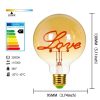 LED Light Bulbs |   Wholesale Edison Lamp Retro Edison Love Letter Bulb Creative Golden Warm Light Glass Chandelier Desk Lamp LED Light Bulbs Desk lamp + 110-130V