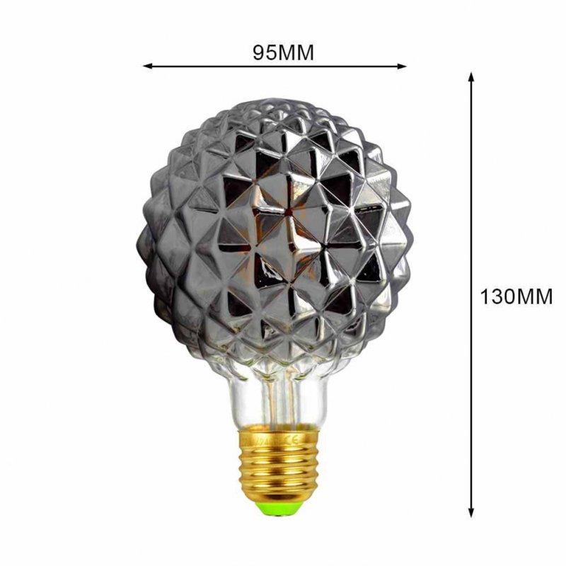 LED Light Bulbs |   Wholesale Edison Lamp Retro Pineapple Lighting Bulb Creative Led Hard Filament Warm White Light Lamp LED Light Bulbs G95 Smoky grey Outer Pineapple