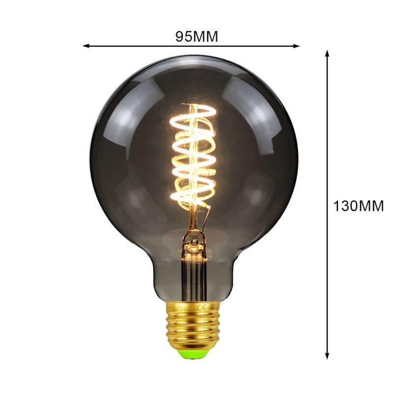 LED Light Bulbs |   Wholesale G95 Edison Bulbs Vintage Led Bulb Dimmable Spiral Filament Decorative Light Bulb 220V LED Light Bulbs LED Light Bulbs