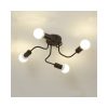 LED Light Bulbs |   Wholesale LED Retro Wrought Iron Ceiling Light 4 Heads Lamp for Home Restaurant Dinning Cafe Bar Room Decor black_White light with light source LED Light Bulbs Black + White light with light source