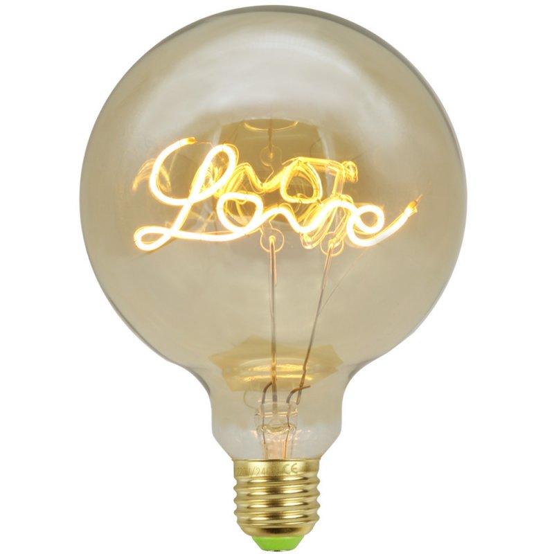 LED Light Bulbs |   Wholesale Retro LED Love Letter Lamp G125 Edison Bulb with Yellow Galss Shell for Home Decoration LED Light Bulbs LED Light Bulbs