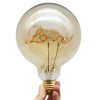 LED Light Bulbs |   Wholesale Retro LED Love Letter Lamp G125 Edison Bulb with Yellow Galss Shell for Home Decoration LED Light Bulbs LED Light Bulbs