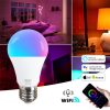 LED Light Bulbs |   Wholesale Smart Light Bulbs 1500LM 2000-7000K 15W Night Light Bulbs WiFi RGB LED Color Changing Bulb Voice Controlled Bulb Light For E27/E26/B22 Screw Base Light Bulb E26 LED Light Bulbs LED Light Bulbs