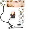 LED Night Lights |   Wholesale 12w Led Ring Fill Light 3 Adjustable Levels Mobile Phone Bracket Desktop Clip Light For Selfie Beauty black LED Lighting Black