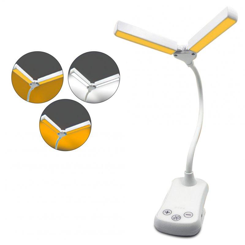 LED Night Lights |   Wholesale 14LEDs Led Clip On Book Light Adjustable 3 Color Temperatures 8 Brightness USB Rechargeable Desk Lamp Perfect For Book Lovers White LED Lighting LED Night Lights