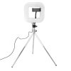 LED Night Lights |   Wholesale 18cm Dimmable LED Square Light with Tripod Phone Fill Light Portable Clip-on for Selfie Live Broadcast Girl Makes up black LED Lighting Black