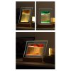 LED Night Lights |   Wholesale 3D Glass Sandscape Hourglass Led Night Light Creative Quicksand Painting Atmosphere Light Table Lamp Orange LED Lighting LED Night Lights