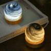 LED Night Lights |   Wholesale 3D Planet Lamp 3-color Stepless Dimming Creative Romantic Bedroom Night Light For Christmas Birthday Gifts (80mm) morning light LED Lighting LED Night Lights