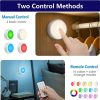 LED Night Lights |   Wholesale 3pcs Led Puck Light With Remote Control 80 Lumens Kitchen Counter Light Wireless Cabinet Lighting Kit 1 remote contral 3 lights LED Lighting 1 remote contral 3 lights