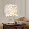 LED Night Lights |   Wholesale 3W LED White Feather Heart Shape Crystal Table Lamp for Bedside Reading Room Sitting Room LED Lighting LED Night Lights