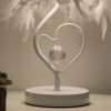 LED Night Lights |   Wholesale 3W LED White Feather Heart Shape Crystal Table Lamp for Bedside Reading Room Sitting Room LED Lighting LED Night Lights