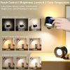 LED Night Lights |   Wholesale 3W Wall Sconces USB Rechargeable 2000mAh Battery Operated 3 Color Temperature Dimmable Wall Lighting For Bedroom Living Room Kitchen Wood grain color LED Lighting LED Night Lights