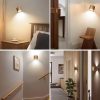 LED Night Lights |   Wholesale 3W Wall Sconces USB Rechargeable 2000mAh Battery Operated 3 Color Temperature Dimmable Wall Lighting For Bedroom Living Room Kitchen Wood grain color LED Lighting LED Night Lights