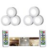 LED Night Lights |   Wholesale 6Pcs LED Lights Stylish Closet Lights with Remote Control Pat Light Night Light for Lighting White light LED Lighting LED Night Lights