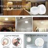 LED Night Lights |   Wholesale 6Pcs LED Lights Stylish Closet Lights with Remote Control Pat Light Night Light for Lighting White light LED Lighting LED Night Lights