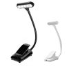 LED Night Lights |   Wholesale 9 Leds Clip On Book Light 3 Color Temperatures Stepless Dimming USB Rechargeable Touch Sensor Reading Lamp For Book Lovers black LED Lighting Black